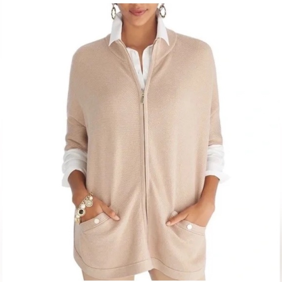 White House Black Market Sweaters - White House black market, tan/beige Sweater with Pockets.